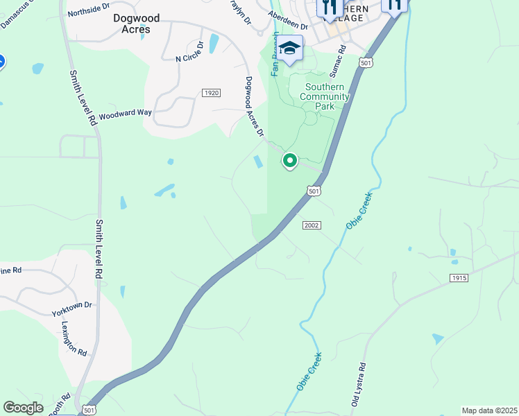 map of restaurants, bars, coffee shops, grocery stores, and more near 69 Merritt Drive in Chapel Hill