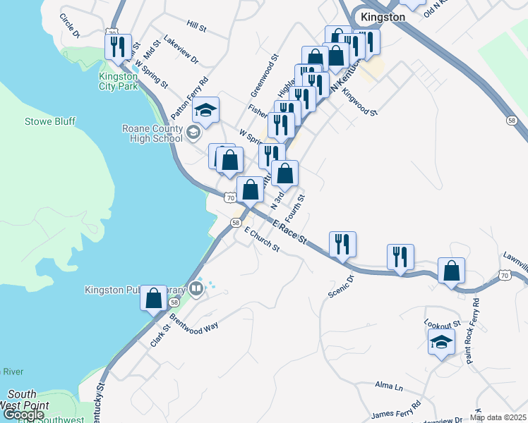 map of restaurants, bars, coffee shops, grocery stores, and more near in 