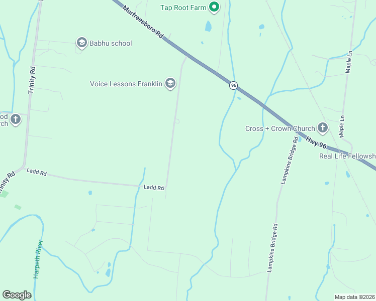 map of restaurants, bars, coffee shops, grocery stores, and more near 6246 Ladd Road in Franklin