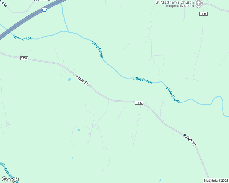 map of restaurants, bars, coffee shops, grocery stores, and more near 1138 Ridge Road in Mocksville