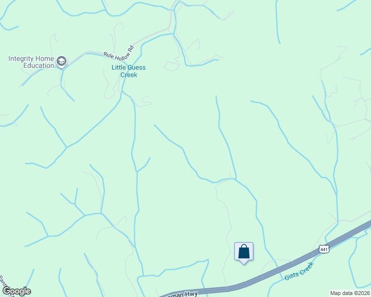 map of restaurants, bars, coffee shops, grocery stores, and more near 255 North Ridge Road in Sevierville