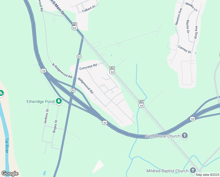 map of restaurants, bars, coffee shops, grocery stores, and more near 75 Lyons Lane in Tarboro
