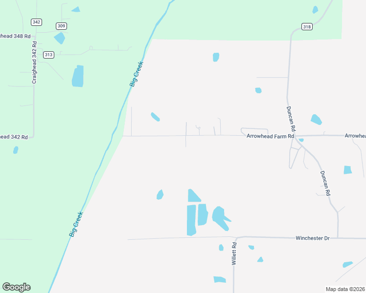 map of restaurants, bars, coffee shops, grocery stores, and more near 2001 Arrowhead Farm Road in Jonesboro