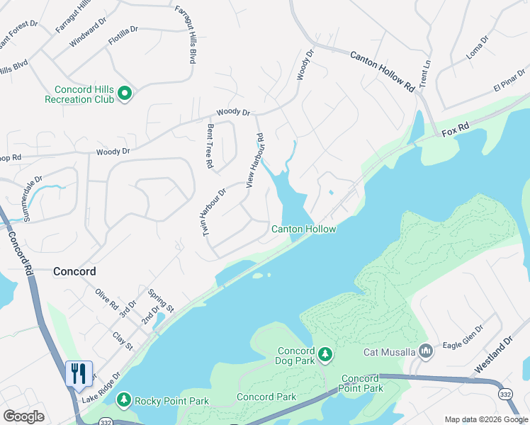 map of restaurants, bars, coffee shops, grocery stores, and more near 1017 Cross Meadow Road in Knoxville