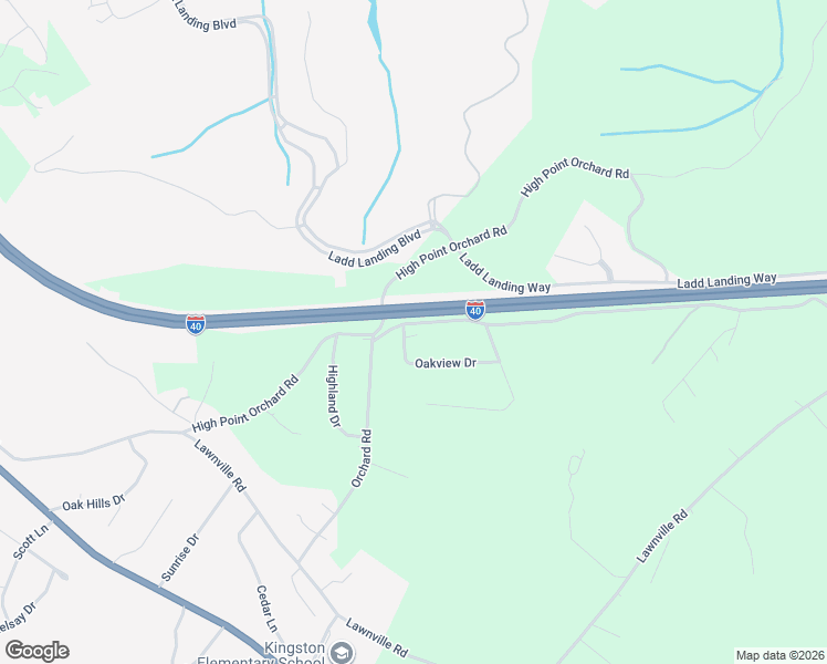 map of restaurants, bars, coffee shops, grocery stores, and more near 115 Oakview Drive in Kingston