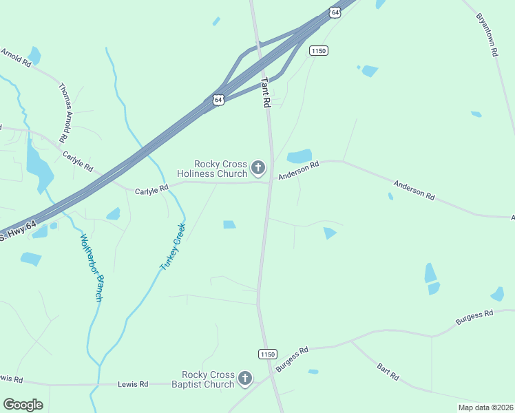 map of restaurants, bars, coffee shops, grocery stores, and more near 2097 Rocky Cross Road in Zebulon