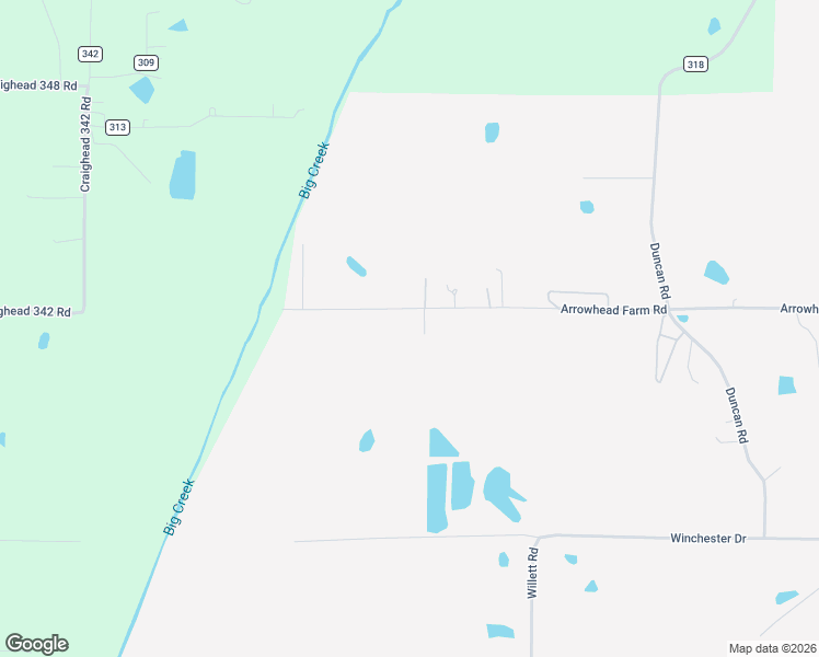 map of restaurants, bars, coffee shops, grocery stores, and more near 2001 Arrowhead Farm Road in Jonesboro