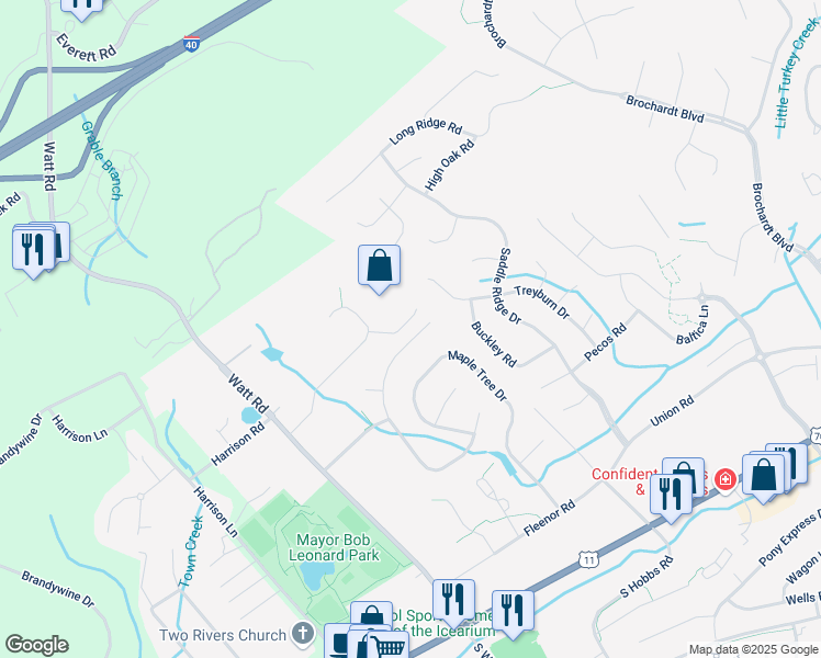 map of restaurants, bars, coffee shops, grocery stores, and more near 431 Sweetgum Drive in Knoxville