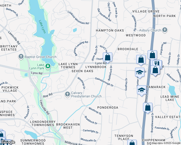 map of restaurants, bars, coffee shops, grocery stores, and more near 2812 Seclusion Court in Raleigh
