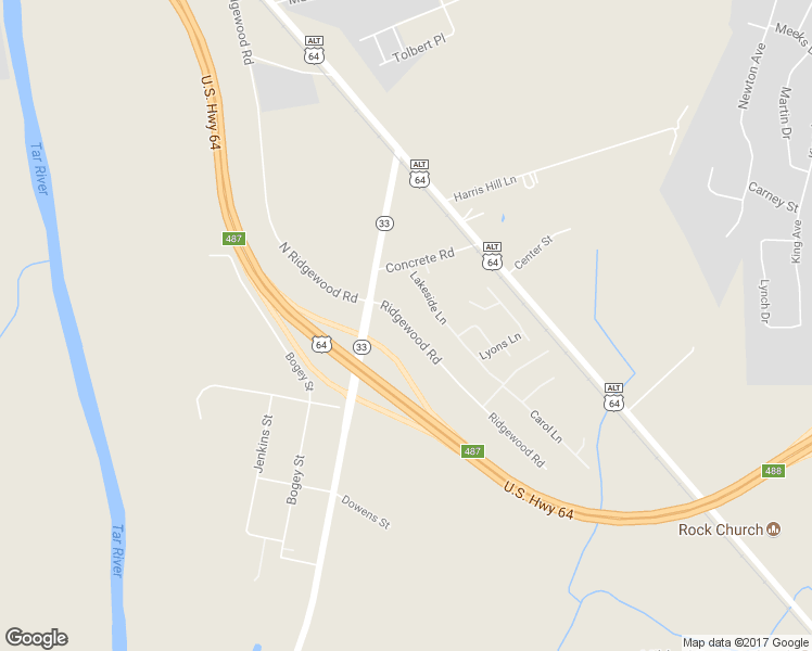 map of restaurants, bars, coffee shops, grocery stores, and more near 104 Ridgewood Road in Tarboro