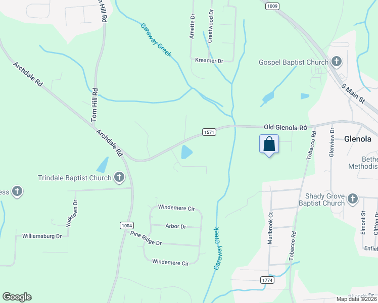 map of restaurants, bars, coffee shops, grocery stores, and more near 3901-4091 State Road 1571 in Trinity