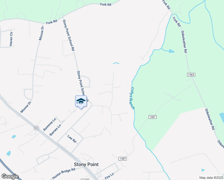 map of restaurants, bars, coffee shops, grocery stores, and more near Douglas Court in Stony Point