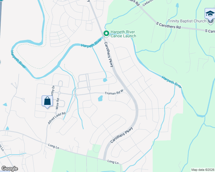 map of restaurants, bars, coffee shops, grocery stores, and more near 507 Alfred Ladd Road in Franklin