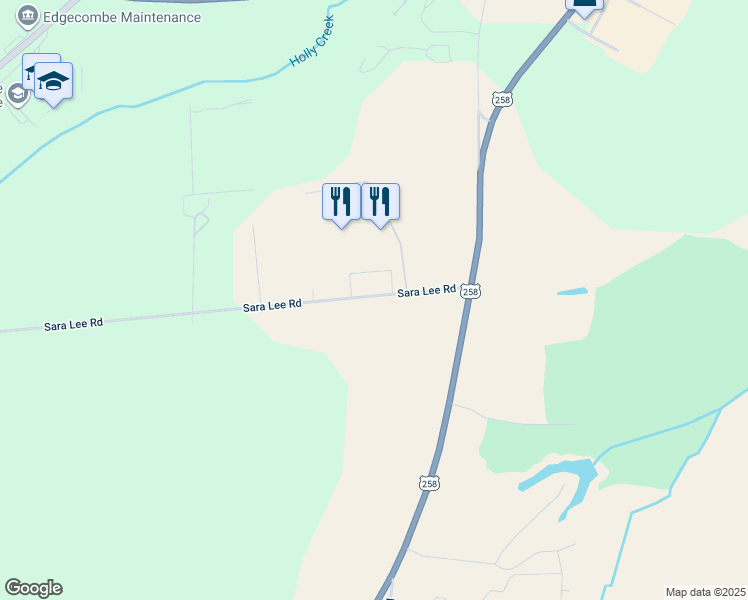 map of restaurants, bars, coffee shops, grocery stores, and more near 195 Sara Lee Road in Tarboro