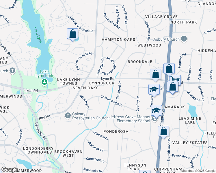 map of restaurants, bars, coffee shops, grocery stores, and more near 2805 Seclusion Court in Raleigh