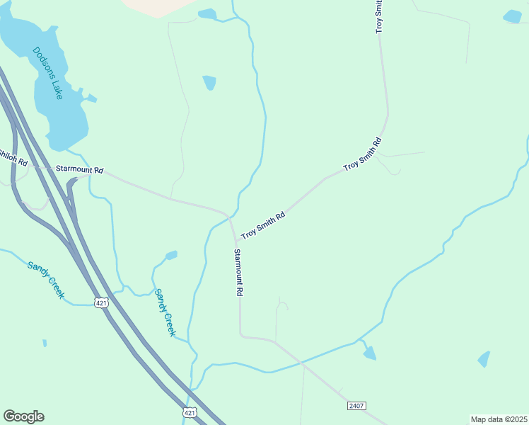 map of restaurants, bars, coffee shops, grocery stores, and more near 4577 Troy Smith Road in Liberty