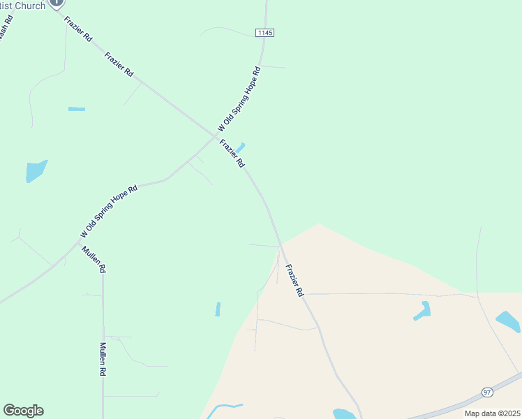 map of restaurants, bars, coffee shops, grocery stores, and more near 5080 Frazier Road in Spring Hope