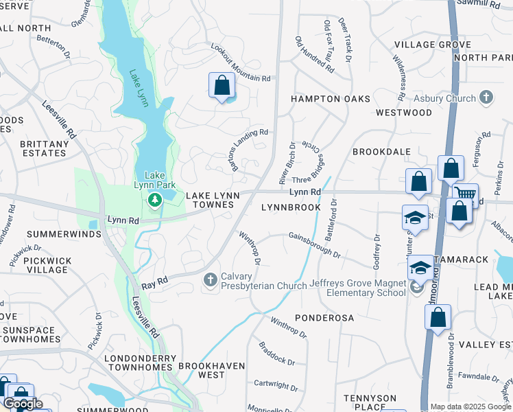 map of restaurants, bars, coffee shops, grocery stores, and more near 6828 Ray Road in Raleigh