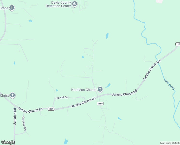 map of restaurants, bars, coffee shops, grocery stores, and more near 201 Feezor Road in Mocksville
