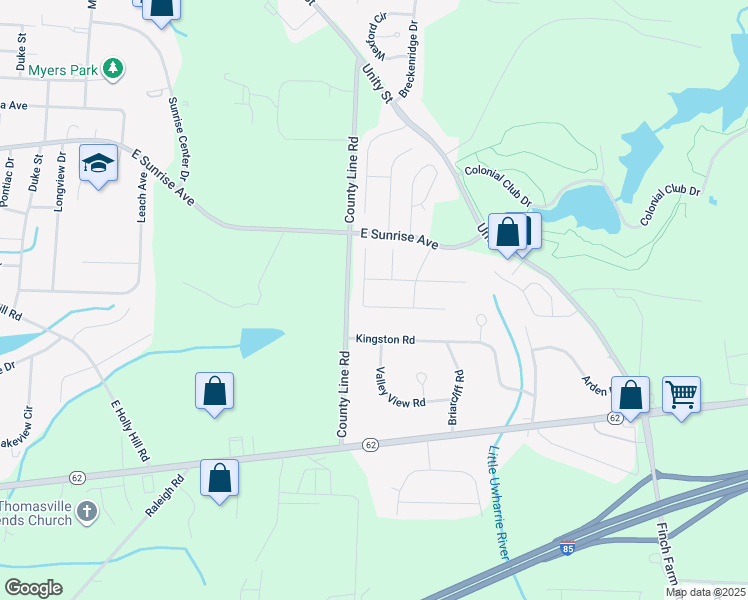 map of restaurants, bars, coffee shops, grocery stores, and more near 7051 Texas Boulevard in Thomasville