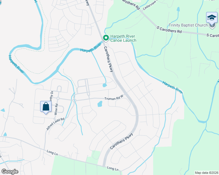 map of restaurants, bars, coffee shops, grocery stores, and more near 507 Alfred Ladd Road in Franklin