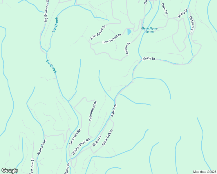 map of restaurants, bars, coffee shops, grocery stores, and more near 1307 Hickory Tree Street in Sevierville