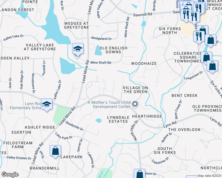 map of restaurants, bars, coffee shops, grocery stores, and more near 6701 Magnolia Court in Raleigh