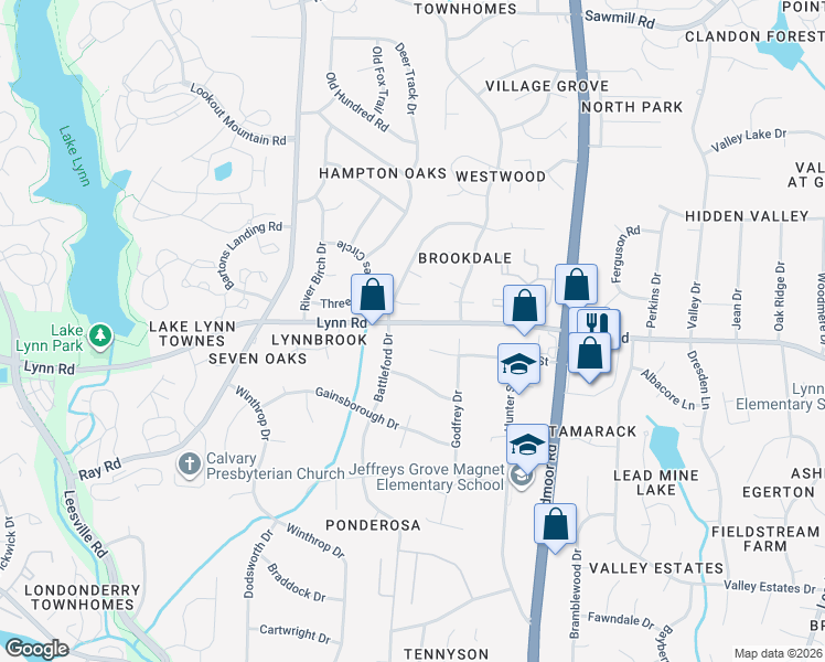 map of restaurants, bars, coffee shops, grocery stores, and more near 2517 Hinton Street in Raleigh