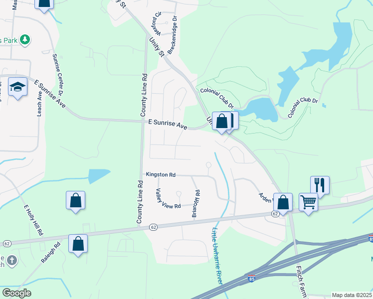 map of restaurants, bars, coffee shops, grocery stores, and more near 7128 Colorado Boulevard in Thomasville