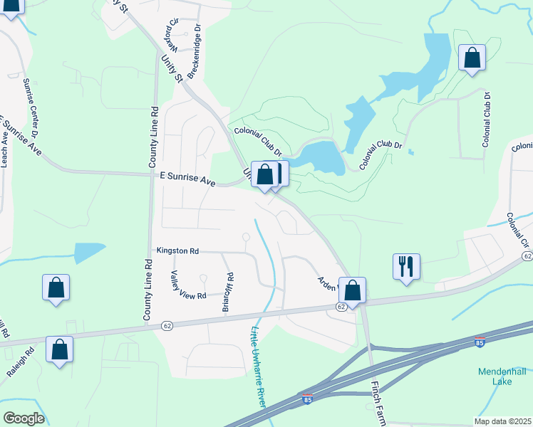 map of restaurants, bars, coffee shops, grocery stores, and more near 7031 Stone Gables Drive in Thomasville
