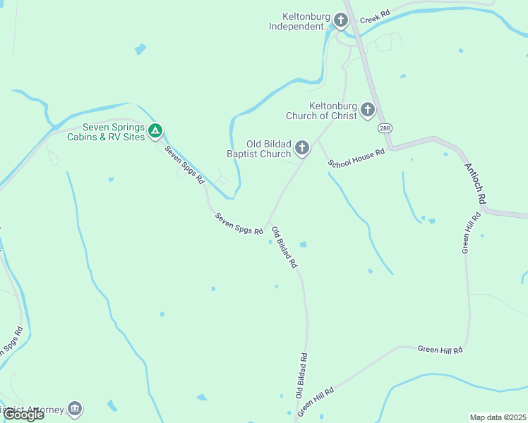 map of restaurants, bars, coffee shops, grocery stores, and more near 732 Seven Springs Road in Smithville