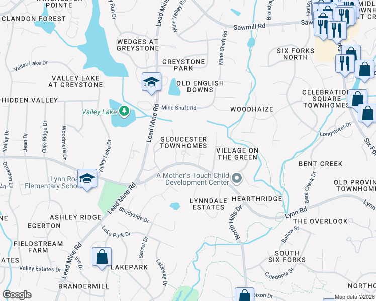 map of restaurants, bars, coffee shops, grocery stores, and more near 6701 Magnolia Court in Raleigh