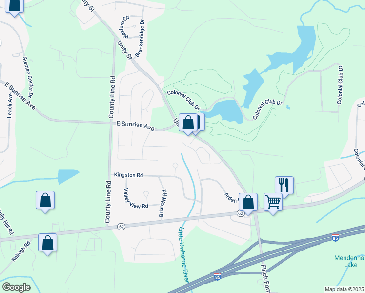 map of restaurants, bars, coffee shops, grocery stores, and more near 7033 Stone Gables Drive in Thomasville