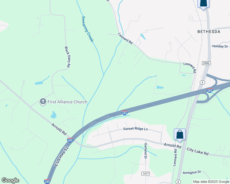 map of restaurants, bars, coffee shops, grocery stores, and more near Hill Road in Davidson County