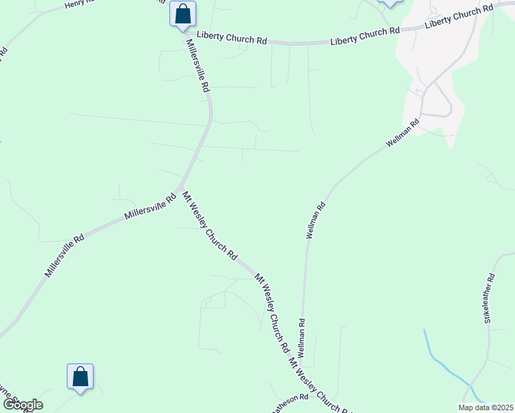 map of restaurants, bars, coffee shops, grocery stores, and more near Mount Wesley Church Road in Taylorsville