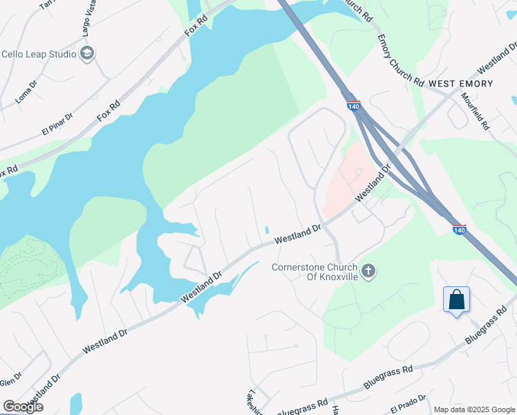 map of restaurants, bars, coffee shops, grocery stores, and more near 944 Andover View Lane in Knoxville