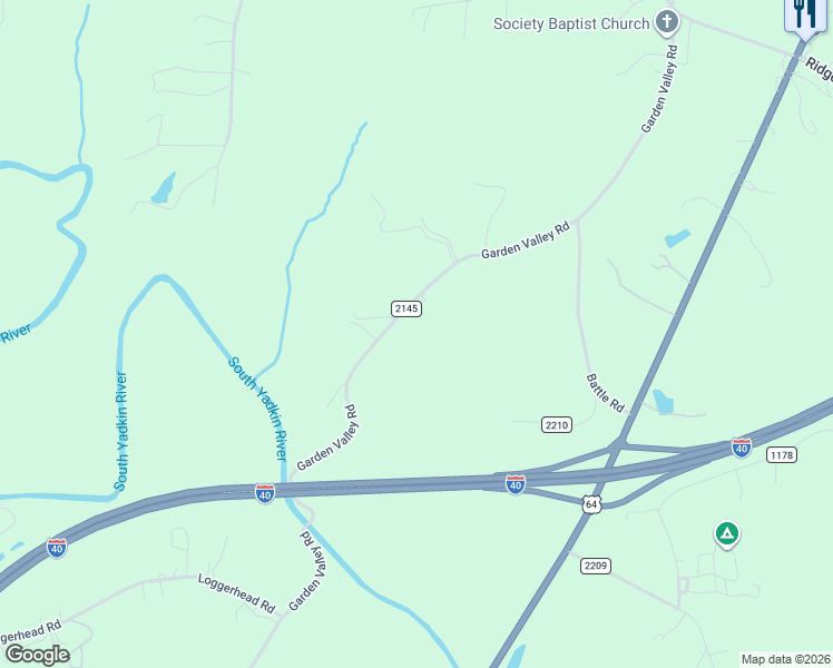 map of restaurants, bars, coffee shops, grocery stores, and more near 642 Garden Valley Road in Statesville