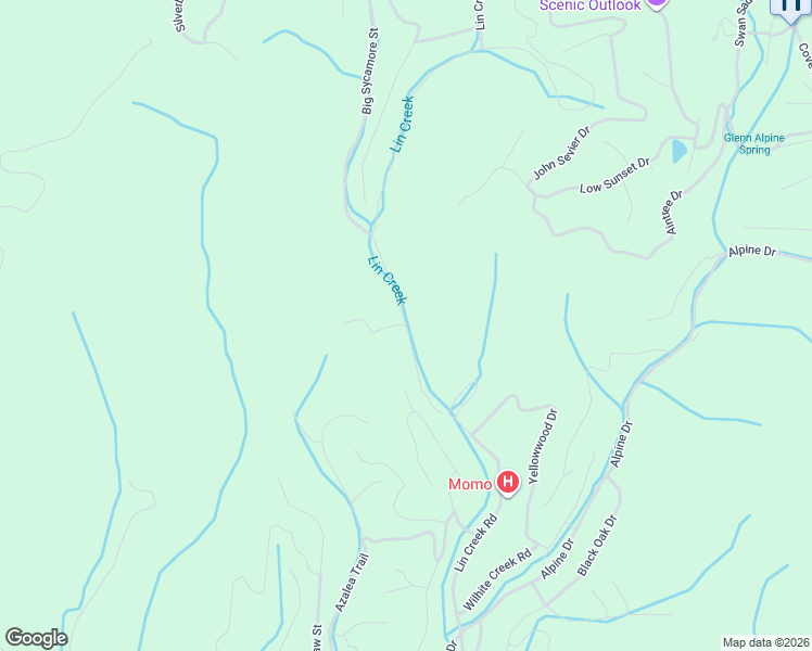 map of restaurants, bars, coffee shops, grocery stores, and more near Lin Creek Road in Sevierville