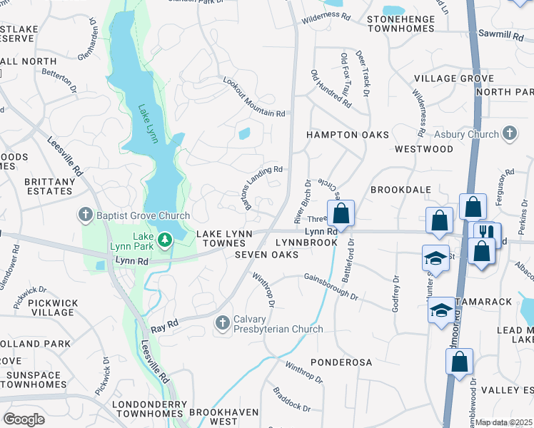 map of restaurants, bars, coffee shops, grocery stores, and more near 3000 Inland Trail in Raleigh