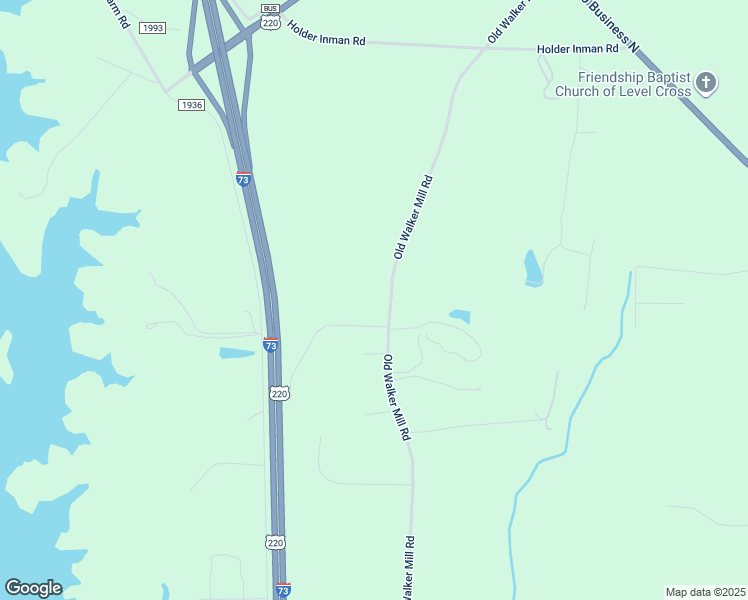 map of restaurants, bars, coffee shops, grocery stores, and more near 5545 Old Walker Mill Road in Randleman