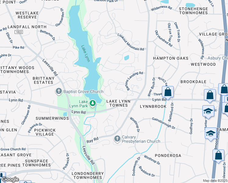 map of restaurants, bars, coffee shops, grocery stores, and more near 6933 Springcreek Cove in Raleigh
