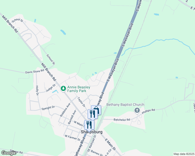 map of restaurants, bars, coffee shops, grocery stores, and more near 701 Dale Drive in Sharpsburg