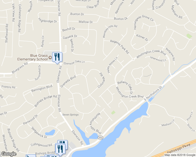 map of restaurants, bars, coffee shops, grocery stores, and more near 1608 Clemente Lane in Knoxville