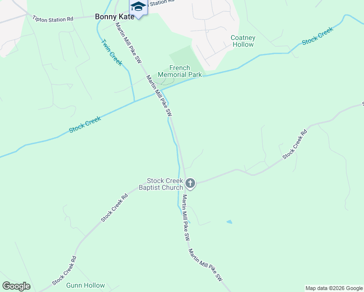 map of restaurants, bars, coffee shops, grocery stores, and more near 7932 Martin Mill Pike Southwest in Knoxville
