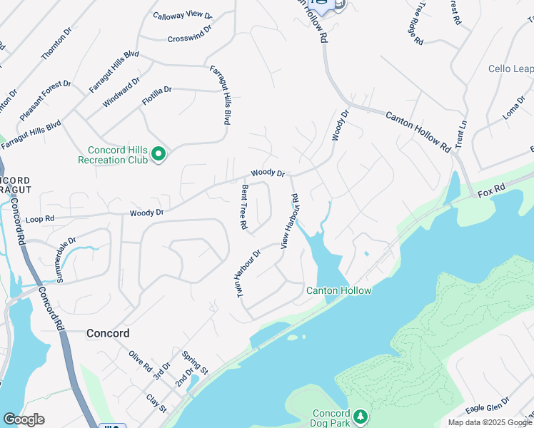 map of restaurants, bars, coffee shops, grocery stores, and more near 849 Smoke Creek Road in Knoxville