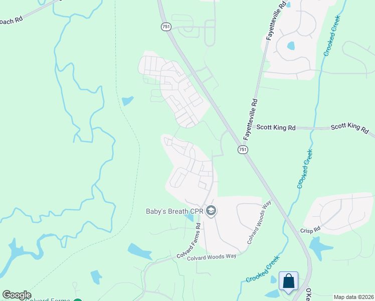 map of restaurants, bars, coffee shops, grocery stores, and more near 1020 Kentlands Dr in Durham