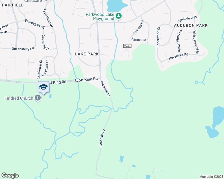 map of restaurants, bars, coffee shops, grocery stores, and more near 6023 Grandale Drive in Durham