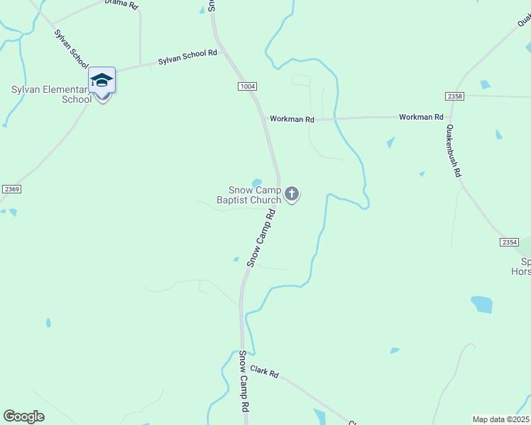 map of restaurants, bars, coffee shops, grocery stores, and more near 8767 Snow Camp Road in Snow Camp