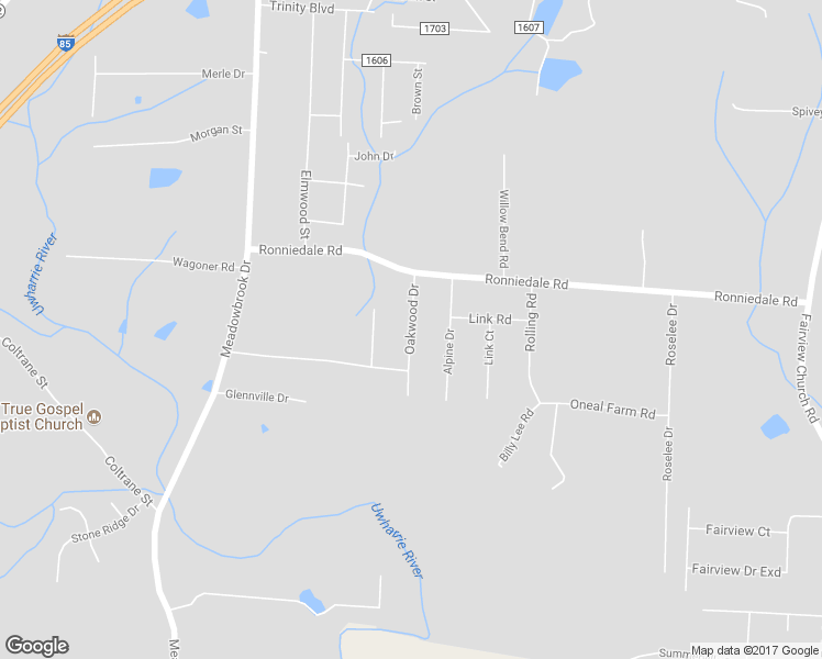 map of restaurants, bars, coffee shops, grocery stores, and more near 4739 Oakwood Drive in Trinity