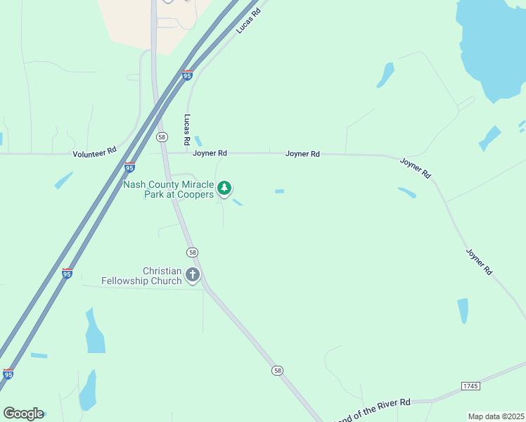 map of restaurants, bars, coffee shops, grocery stores, and more near Joyner Road in Elm City